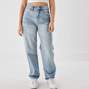 American Eagle Highest Waist Baggy Straight Jean Size 0 Regular